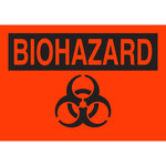 imagen de Brady 20334LS-A Etiqueta de material peligroso - 5 pulg. x 3-1/2 pulg - Vinilo - Negro/Naranja - B-585