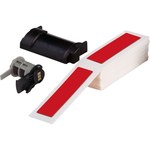 imagen de Brady M6-174-593-RD Etiquetas para impresora con panel en relieve - 1 pulg. x 4 pulg. - Poliéster - Rojo - B-593