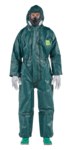imagen de Ansell Microchem Chemical-Resistant Coveralls 4000 GR40-T-92-125-09 - Size 5XL - Green - 18084