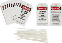 imagen de Brady 76187 Negro/Rojo sobre blanco Poliéster Etiqueta de seguridad del equipo - Ancho 3 pulg. - Altura 5 3/4 pulg. - B-851