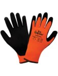 imagen de Global Glove Ice Gripster 378INT Black/Orange Small Cold Condition Gloves - Latex Foam Palm & Fingers Coating - 378INT/SM