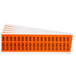 imagen de Brady 152487 Negro sobre naranja Rectángulo Paño de vinilo Etiqueta de voltaje y conducto - Ancho 2.25 pulg. - Altura 0.5 pulg. - B-498
