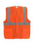 imagen de Global Glove FrogWear HV Chaleco de seguridad de alta visibilidad GLO-270-LG - tamaño Grande - Malla Poliéster - Naranja de alta visibilidad - ANSI clase 2, tipo R - glo-270 lg