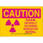 imagen de Brady B-555 Aluminio Rectángulo Cartel de peligro de radiación Amarillo - 10 pulg. Ancho x 7 pulg. Altura - 129234