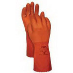 imagen de Sperian Powercoat 610 Naranja Mediano PVC Apoyado Guantes resistentes a productos químicos - acabado Áspero - Longitud 10 pulg. - 801462-140392