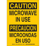 imagen de Brady B-555 Aluminio Rectángulo Cartel de peligro de radiación Amarillo - 7 pulg. Ancho x 10 pulg. Altura - Idioma Inglés/Español - 125415