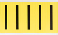 imagen de Brady 3460-I Etiqueta en forma de letra - I - Negro sobre amarillo - 1 3/4 pulg. x 5 pulg. - B-498