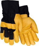 imagen de Red Steer 56360 Black Large Grain Pigskin Canvas/Leather Driver's Gloves - Wing Thumb - 56360-L