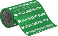 imagen de Brady 109152 Marcador de tubería autoadhesivo - Vinilo - Blanco sobre verde - B-946
