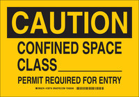 imagen de Brady B-555 Aluminio Rectángulo Letrero de espacio restringido Amarillo - 14 pulg. Ancho x 10 pulg. Altura - 126717