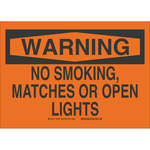 imagen de Brady B-401 Poliestireno Rectángulo Letrero de no fumar Naranja - 14 pulg. Ancho x 10 pulg. Altura - 25105