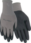 imagen de Red Steer Eco-Fiber 1154 Black/Gray Large Bamboo Work Gloves - Nitrile Palm Only Coating - Smooth Finish - 1154-L