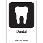 imagen de Brady B-555 Aluminio Rectángulo Señal dental Blanco - 7 pulg. Ancho x 10 pulg. Altura - 142423