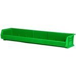 imagen de Akro-mils Akrobin 80 lb Verde Polímero de grado industrial Colgado/Apilado Contenedor de almacenamiento - longitud 8 5/8 pulg. - Ancho 33 pulg. - Altura 5 pulg. - Compartimientos 1 - 30320 GREEN BINS