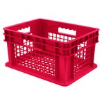 imagen de Akro-mils Contenedor de pared recta 37208 - Rojo - Polímero de grado industrial - 15 3/4 pulg. x 11 3/4 pulg. x 8 1/4 pulg. - 37208 RED