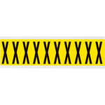 imagen de Brady 3440-X Etiqueta en forma de letra - X - Negro sobre amarillo - 7/8 pulg. x 2 1/4 pulg. - B-498