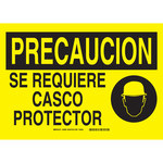 imagen de Brady B-120 Poliéster reforzado con fibra de vidrio Rectángulo Cartel de PPE Amarillo - Idioma Inglés/Español - 39869