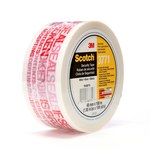 imagen de 3M Scotch 3771 Red / White Printed Box Sealing Tape - Pattern/Text = IF SEAL IS BROKEN CHECK CONTENTS BEFORE ACCEPTING - 48 mm Width x 100 m Length - 1.9 mil Thick - 68774