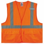 imagen de Ergodyne Glowear 8225HL Chaleco de alta visibilidad 21175 - tamaño Grande/XG - Poliéster - Naranja de alta visibilidad - ANSI clase 2