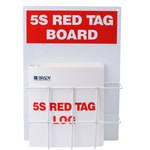 imagen de Brady Rectángulo Cartel de tablero de etiqueta roja Blanco - 122053