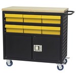 imagen de Akro-mils Carro de estante con persianas MA3618BLD1 - 800 lb capacidad - Negro - Acero - MA3618BLD1 YELLOW