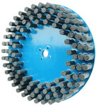 imagen de Weiler Nylox Silicon Carbide Bristle Disc - Very Fine Grade - Unthreaded Hole Attachment - 7/8 in Center Hole - 12 in Outside Diameter - 0.035 in Bristle Diameter - 85946