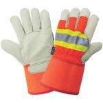 imagen de Global Glove Premium-Grade 2950HV Naranja de alta vis. Grande Cuero vacuno Guantes para condiciones frías - Insulación Conservación de frío - 2950HV LG
