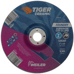 imagen de Weiler Tiger Ceramic Rueda de desbaste con centro hundido 68386 - 7 pulg. - Cerámico - 30 - T