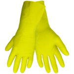 imagen de Global Glove Amarillo Grande Látex Guantes resistentes a productos químicos - acabado Escamas de pescado - Longitud 12 pulg. - 150FE LG