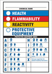 imagen de Brady B-555 Aluminio Rectángulo Guía de identificación de materiales peligrosos (HMIG) Blanco - 10 pulg. Ancho x 7 pulg. Altura - 46881