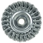 imagen de Weiler 13106 Wheel Brush - 4 in Dia - Knotted - Standard Twist Steel Bristle