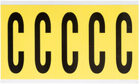 imagen de Brady 3460-C Etiqueta en forma de letra - C - Negro sobre amarillo - 1 3/4 pulg. x 5 pulg. - B-498