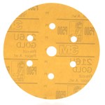 imagen de 3M Hookit Recubierto Óxido de aluminio Amarillo Disco de velcro - Óxido de aluminio - 6 pulg. - P500 - Mediano - 01072