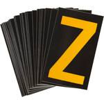 imagen de Bradylite 5000-Z Etiqueta en forma de letra - Z - Amarillo sobre negro - 1 3/4 pulg. x 2 7/8 pulg. - B-997