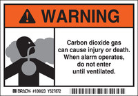 imagen de Brady B-302 Polyester Rectangle White Chemical Warning Sign - 5 in Width x 3.5 in Height - Laminated - 106023