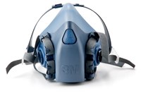 imagen de 3M 7500 Series 7502 Respirador de careta de media máscara 37082 - tamaño Mediano - Azul - Silicón - 4 puntos suspensión