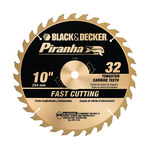 imagen de Black & Decker Piraña Carburo Hoja de sierra circular - diámetro de 10 pulg. - 77-740