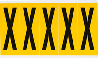 imagen de Brady 1560-X Etiqueta en forma de letra - X - Negro sobre amarillo - 1 3/4 pulg. x 5 pulg. - B-946