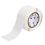 imagen de Brady THT-113-427-5 Rollo de etiquetas troqueladas para impresoras - 0.5 pulg. x 1 pulg. - Vinilo - Transparente/Blanco - B-427