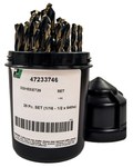 imagen de Precision Twist Drill 332HDSET Juego de taladro Jobber - Corte de mano derecha - Acabado Templado al vapor/bronce - Acero de alta velocidad - 7233746