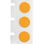 imagen de Brady M4-83-499-OR-BK Etiquetas adhesivas multiuso agresivas - 0.5 pulg. x 0.5 pulg. - Nailon - Negro sobre naranja - B-499