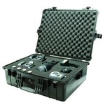 imagen de Pelican 1600 WL/WF Black Protective Hard Case, Polypropylene, Polyurethane Foam Padding, 24.39 in x 19.36 in - 16000