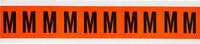imagen de Brady 6560-M Etiqueta en forma de letra - M - Negro sobre naranja - 7/8 pulg. x 1 1/2 pulg. - B-946