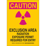 imagen de Brady B-555 Aluminio Rectángulo Cartel de peligro de radiación Amarillo - 7 pulg. Ancho x 10 pulg. Altura - 129276