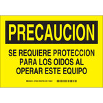 imagen de Brady B-302 Poliéster Rectángulo Cartel de PPE Amarillo - Laminado - Idioma Inglés/Español - 37692