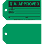 imagen de Brady 86771 Negro sobre verde Cartulina Etiqueta de estado de producción - Ancho 5 3/4 pulg. - Altura 3 pulg. - B-853