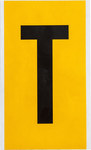 imagen de Brady 1570-T Etiqueta en forma de letra - T - Negro sobre amarillo - 5 pulg. x 9 pulg. - B-946