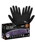imagen de Global Glove 705BPF Black XL Powder Free Disposable Gloves - Industrial Grade - 9 in Length - Rough Finish - 5 mil Thick - 705BPF/XL