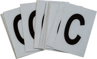 imagen de Bradylite 5900-C Etiqueta en forma de letra - C - Negro sobre plateado - 1 pulg. x 1 1/2 pulg. - B-997