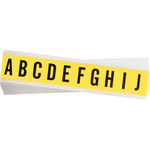 imagen de Brady 3430-LTR KIT Kit de etiquetas de letras - A a Z - Negro sobre amarillo - 7/8 pulg. x 1 1/2 pulg.